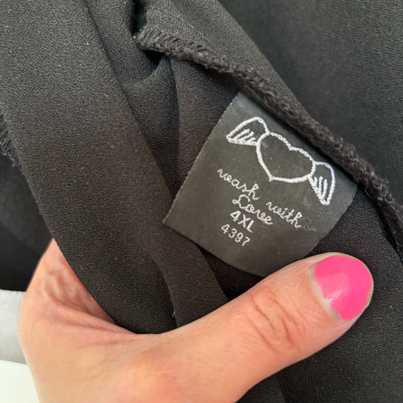 Hell Bunny Vixen Prep School Style Black Gray Short Sleeved w Bow Dress Size 4XL - Picture 6 of 9